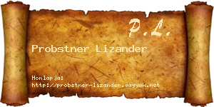 Probstner Lizander névjegykártya